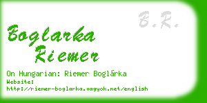boglarka riemer business card
